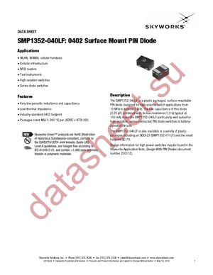 SMP1352-040LF datasheet  